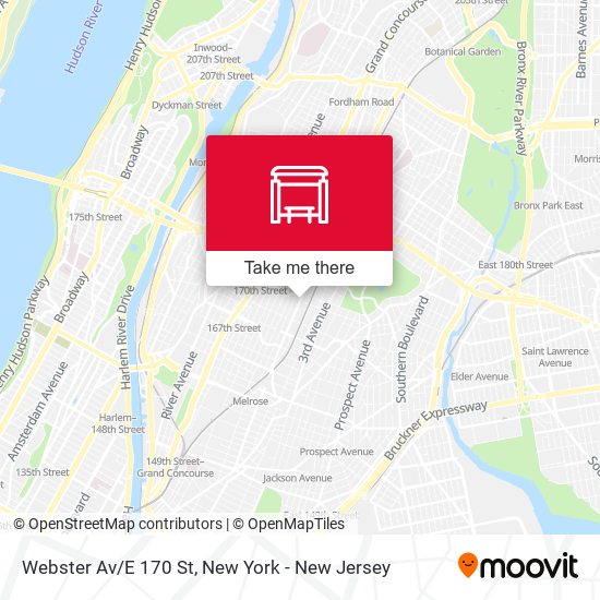 Mapa de Webster Av/E 170 St