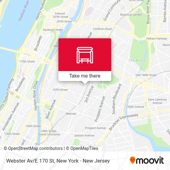 Webster Av/E 170 St map