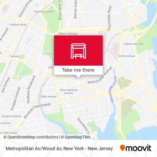 Mapa de Metropolitan Av/Wood Av