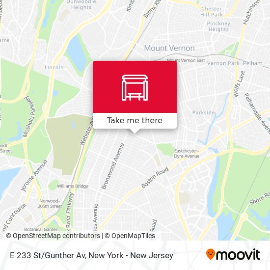 Mapa de E 233 St/Gunther Av