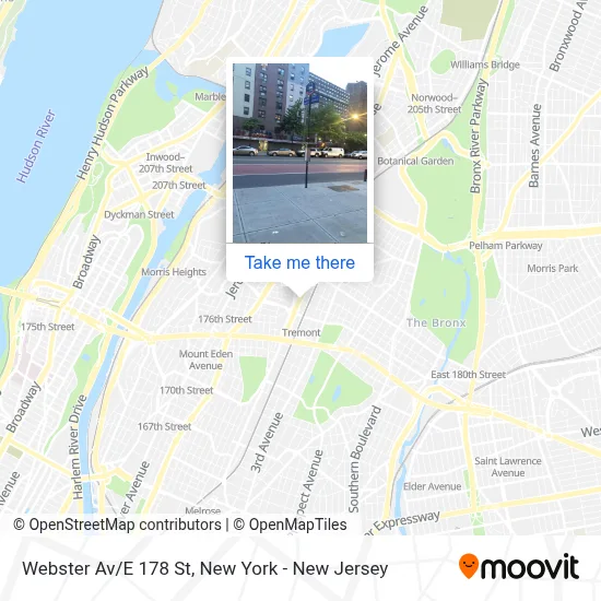 Webster Av/E 178 St map