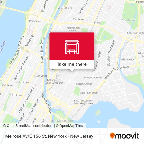 Mapa de Melrose Av/E 156 St