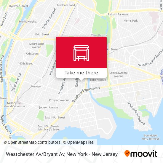 Westchester Av/Bryant Av map