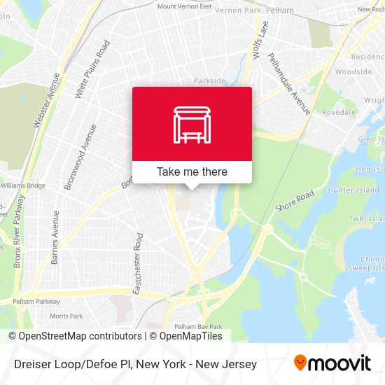 Dreiser Loop/Defoe Pl map