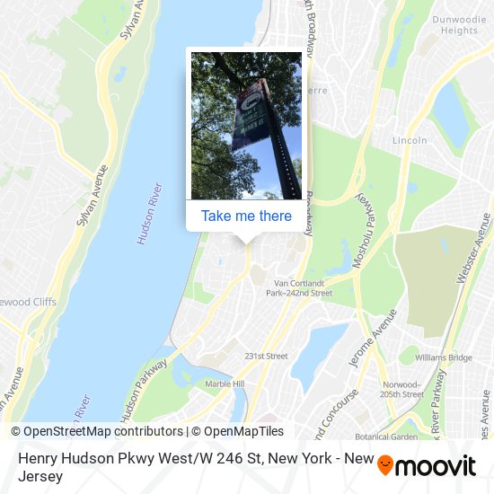 Henry Hudson Pkwy West / W 246 St map