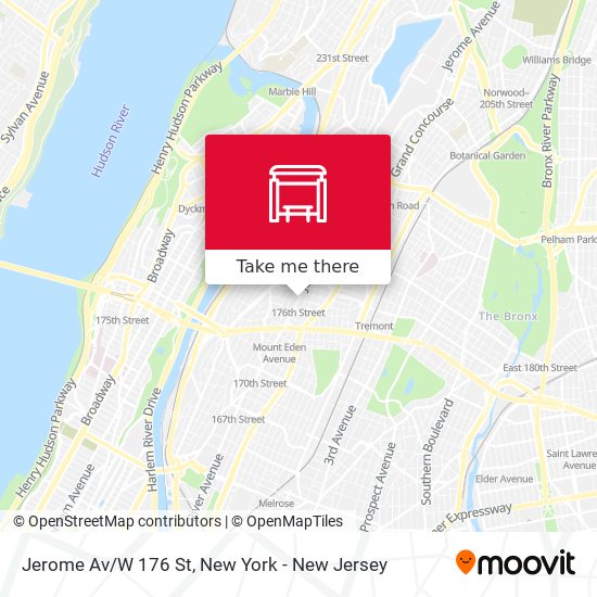 Jerome Av/W 176 St map