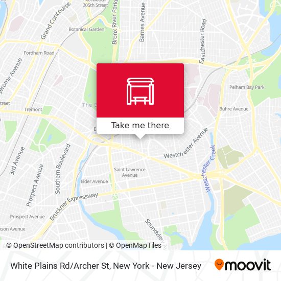 White Plains Rd/Archer St map