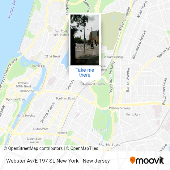Webster Av/E 197 St map