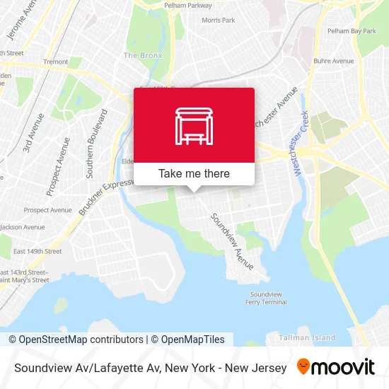 Soundview Av/Lafayette Av map