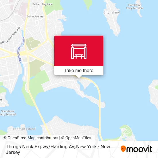 Throgs Neck Expwy/Harding Av map