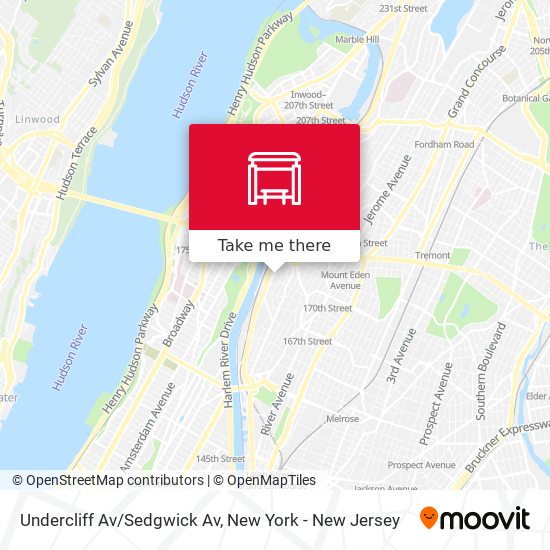 Undercliff Av/Sedgwick Av map
