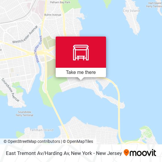 Mapa de East Tremont Av/Harding Av
