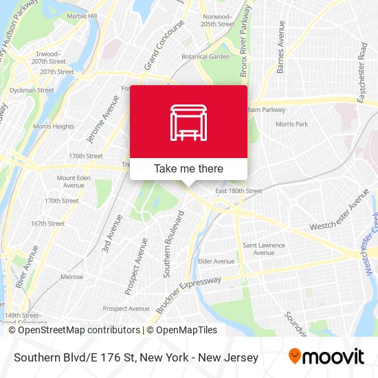 Mapa de Southern Blvd/E 176 St