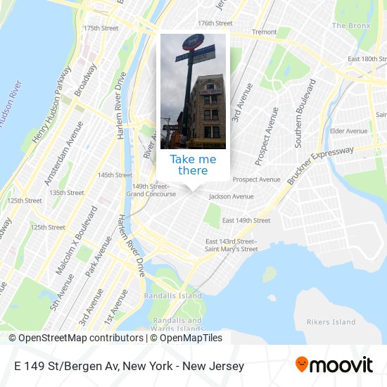 E 149 St/Bergen Av map