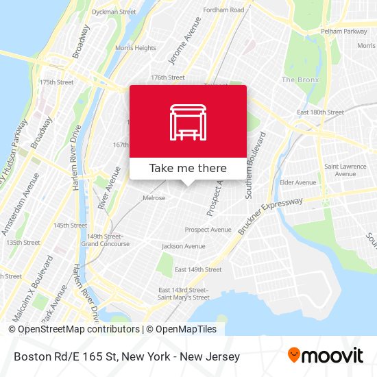 Boston Rd/E 165 St map