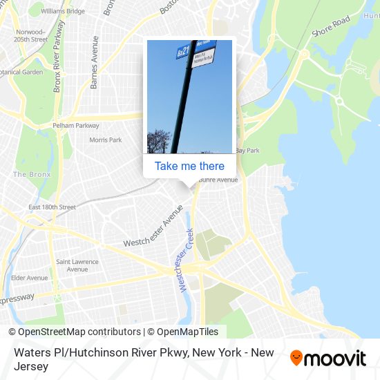 Waters Pl / Hutchinson River Pkwy map