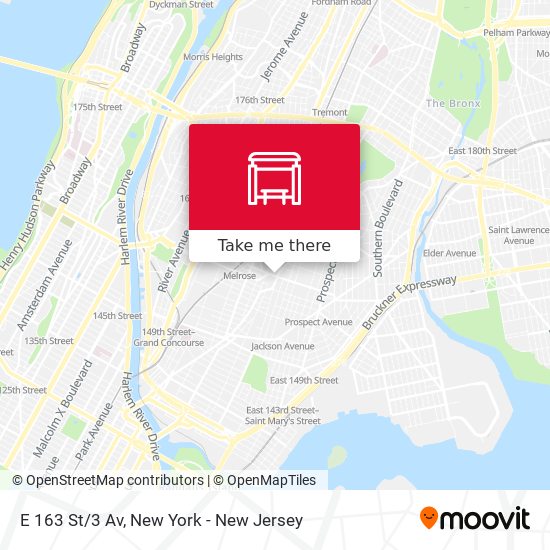 Mapa de E 163 St/3 Av