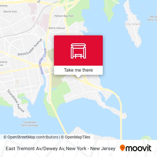 Mapa de East Tremont Av/Dewey Av