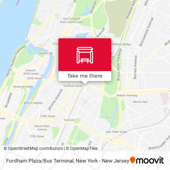 Mapa de Fordham Plaza/Bus Terminal