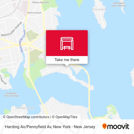 Harding Av/Pennyfield Av map