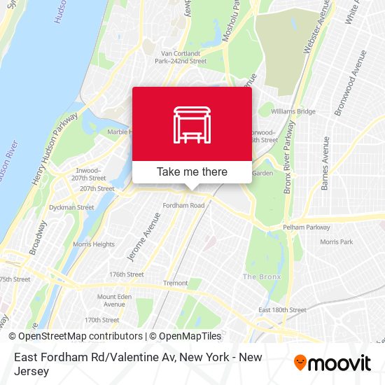 Mapa de East Fordham Rd/Valentine Av
