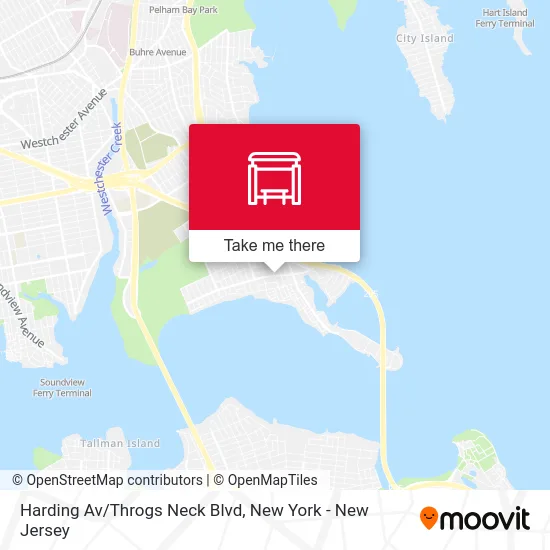 Harding Av/Throgs Neck Blvd map