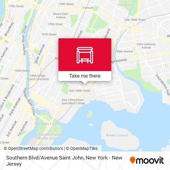 Southern Blvd / Avenue Saint John map