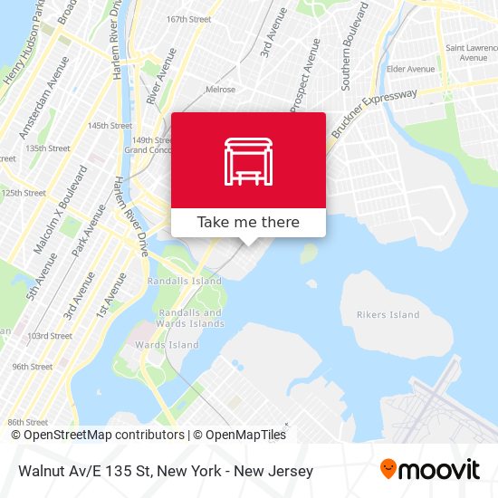 Mapa de Walnut Av/E 135 St