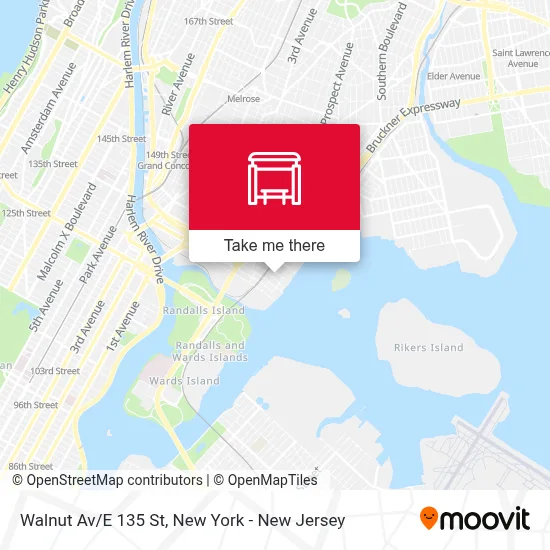 Walnut Av/E 135 St map