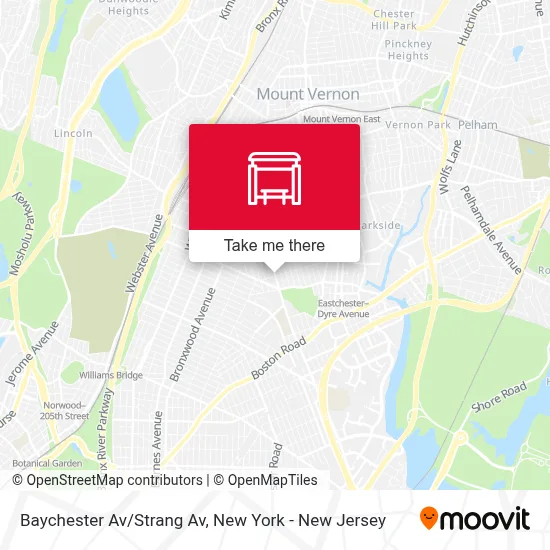 Baychester Av/Strang Av map