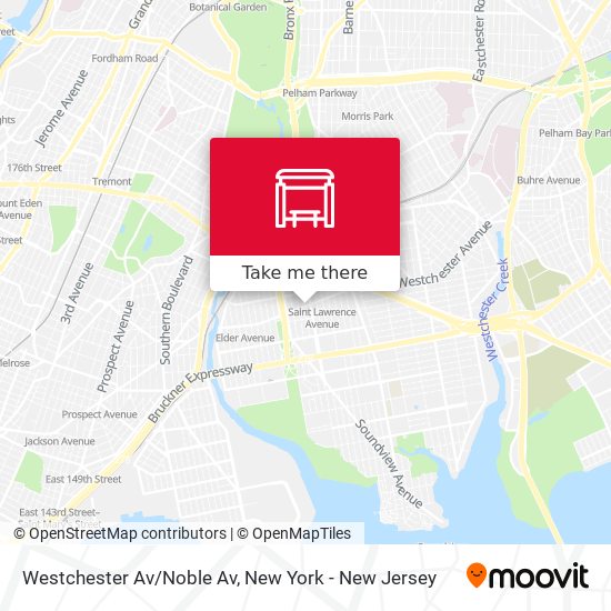 Westchester Av/Noble Av map