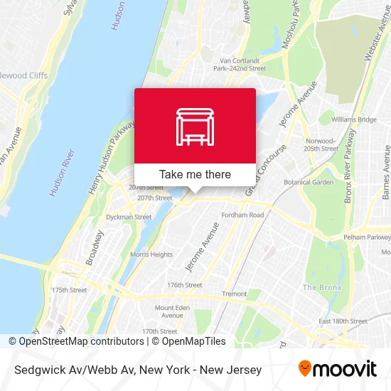 Sedgwick Av/Webb Av map