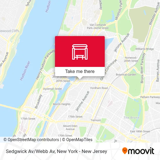 Sedgwick Av/Webb Av map