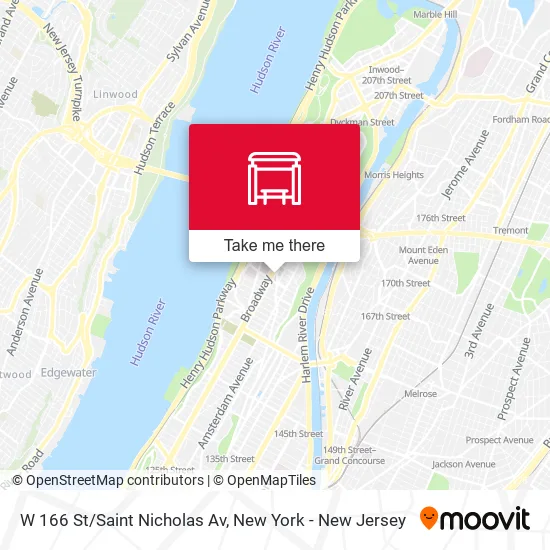 W 166 St/Saint Nicholas Av map