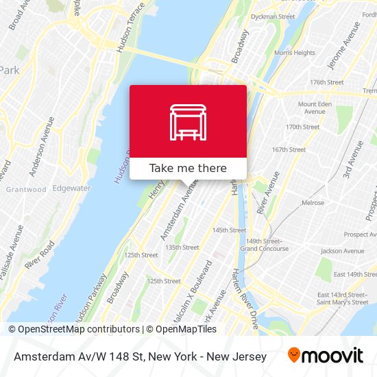 Amsterdam Av/W 148 St map
