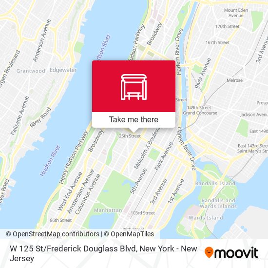 Mapa de W 125 St / Frederick Douglass Blvd