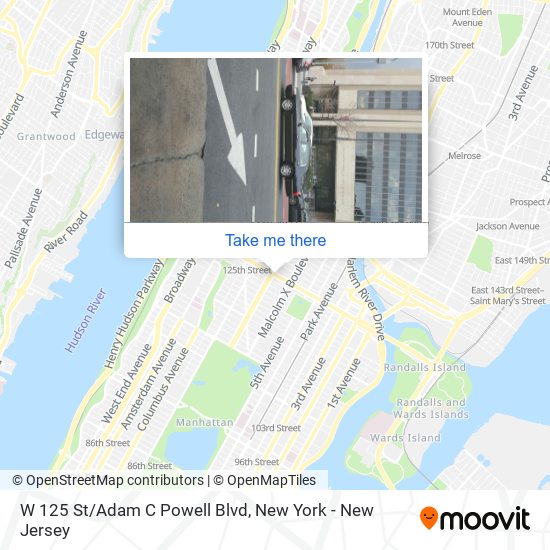 W 125 St/Adam C Powell Blvd map