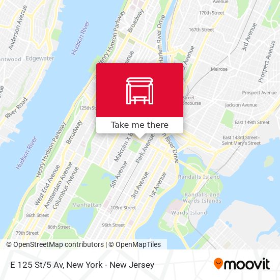 Mapa de E 125 St/5 Av