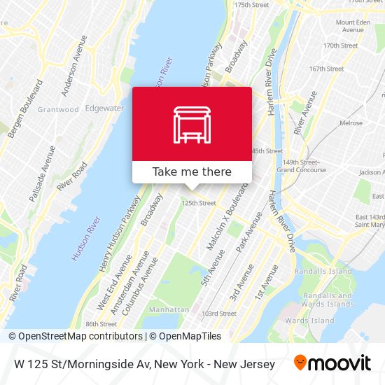 W 125 St/Morningside Av map