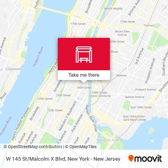 W 145 St/Malcolm X Blvd map