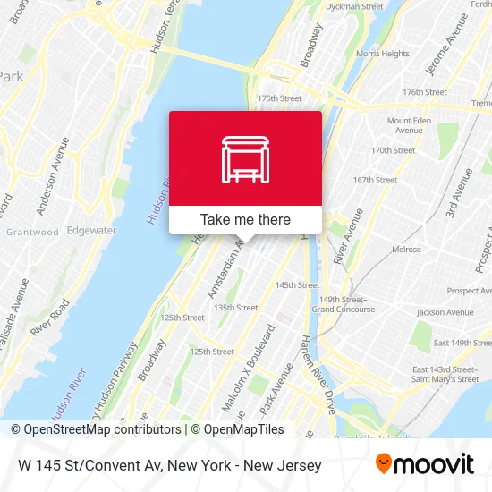 W 145 St/Convent Av map