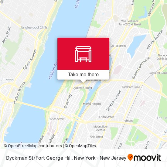 Dyckman St/Fort George Hill map