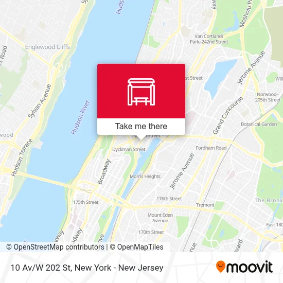 10 Av/W 202 St map