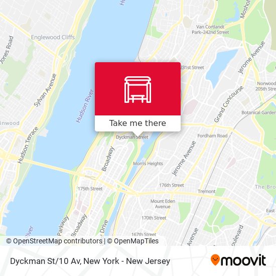 Dyckman St/10 Av map