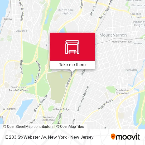 E 233 St/Webster  Av map