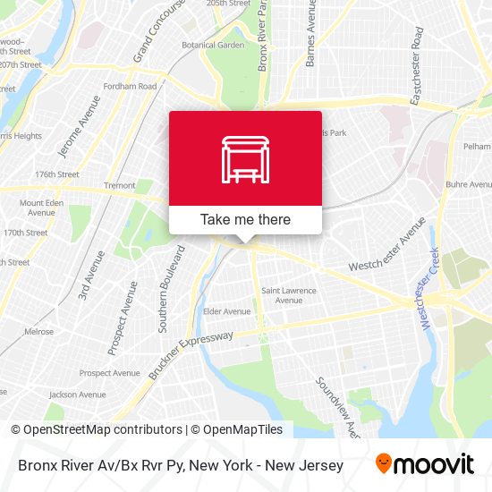 Bronx River Av/Bx Rvr Py map