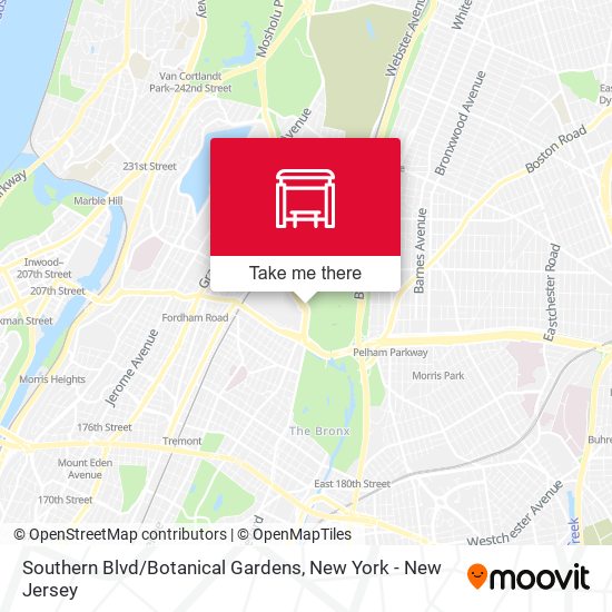 Southern Blvd / Botanical Gardens map