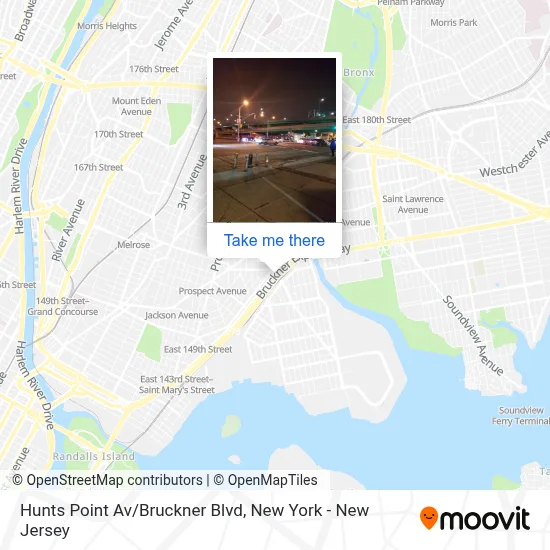 Hunts Point Av/Bruckner Blvd map