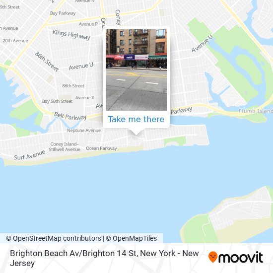 Brighton Beach Av / Brighton 14 St map