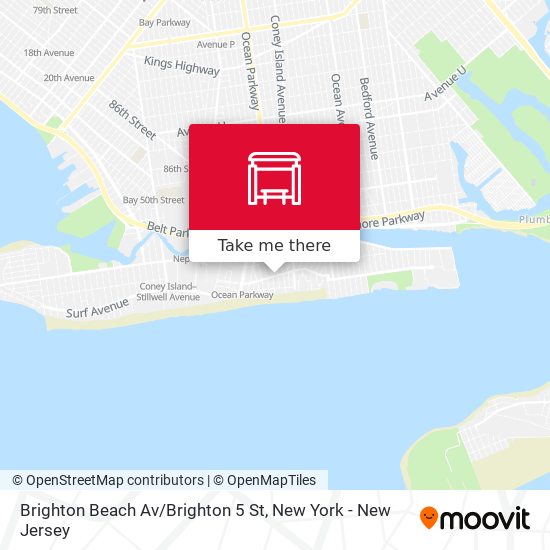 Mapa de Brighton Beach Av / Brighton 5 St